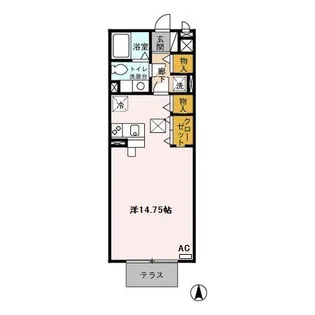 セジュールプランタン 華棟【1階】の間取り