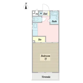 1Kの間取り画像