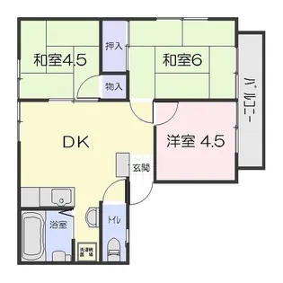 パナハイツ梶原【2階】の間取り