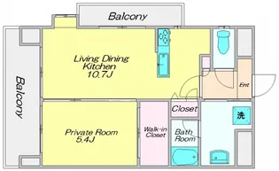 フェリス久留米シティ【12階】の間取り