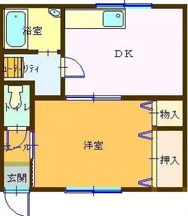 定岡貸家【1階】の間取り