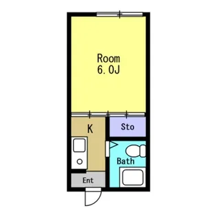 大町マンション【4階】の間取り