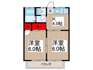 新井ハイツ【2階】の間取り