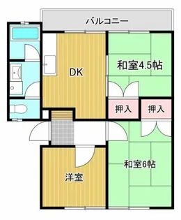 グリーンハイツ高尾 A棟【1階】の間取り