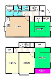 埼玉県入間郡毛呂山町大字下川原【一戸建】の間取り