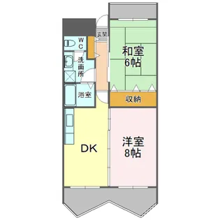 ベクヴァーム八幡【2階】の間取り