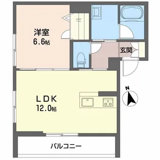 ブルジェオン駅南【4階】の間取り