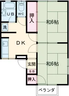 第二コーポ田中【2階】の間取り