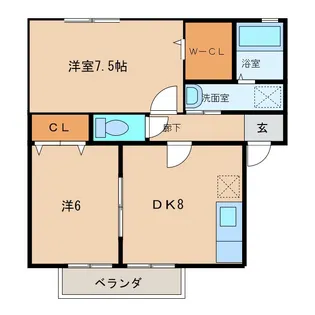 Floral garden Ushiku minami E棟【2階】の間取り