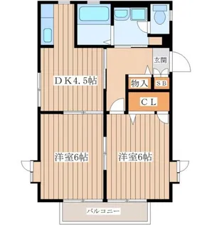 ハイマートK A棟【2階】の間取り