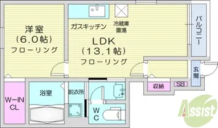 ビューフォレスタA【1階】の間取り
