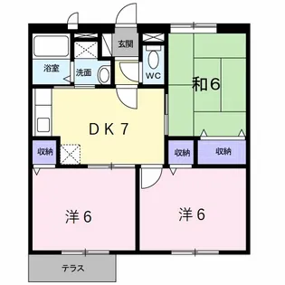 エスポワールドミールA【1階】の間取り