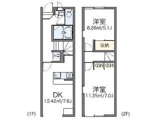 レオパレスセナファミリー II【1階】の間取り