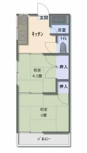 コーポ鉄輪【2階】の間取り