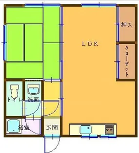 中村松木 福田アパート【2階】の間取り