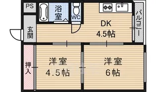 仲川マンション【4階】の間取り