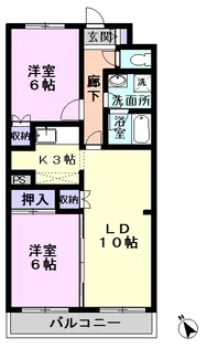 シャルマン・ブラン【3階】の間取り