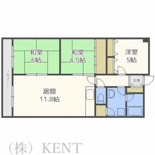 サンアイローヤル88【4階】の間取り