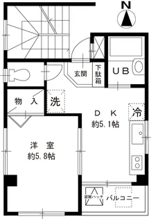 サンライズビュー【4階】の間取り
