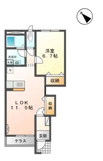エバーガーデンII【1階】の間取り