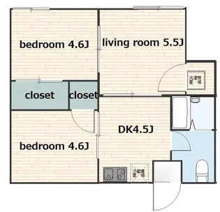 ランドヒルズ上星川【2階】の間取り