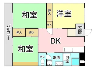 富田ハイツ【6階】の間取り