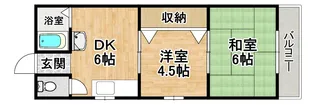 大阪府大阪市住吉区殿辻1【マンション】の間取り