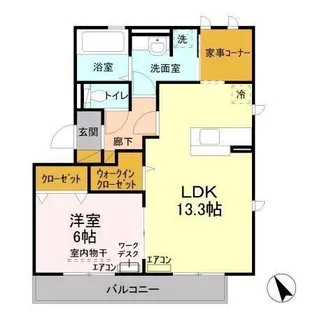 クレーストS【3階】の間取り