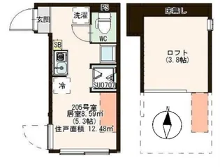 ハーモニーテラス西葛西II【2階】の間取り