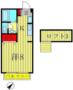 ランセ今谷C【2階】の間取り