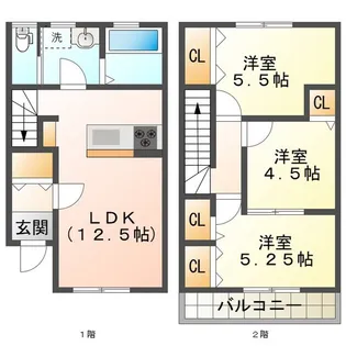 三重県鈴鹿市下箕田2【一戸建】の間取り