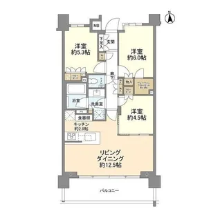 東京都中野区中央5【マンション】の間取り