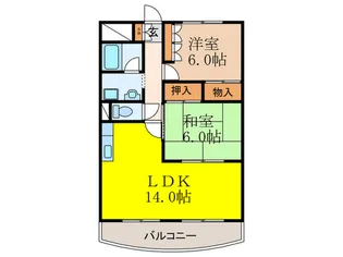 レジデンスベルメゾン【2階】の間取り