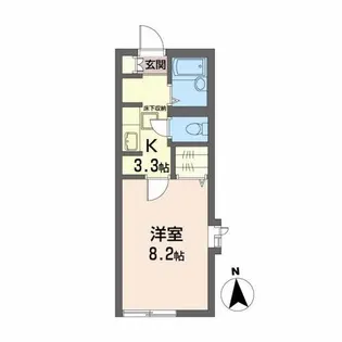フォンティーヌ【1階】の間取り