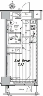 メイクスデザイン千鳥町アジールコート【9階】の間取り