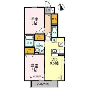 福島県郡山市御前南6【アパート】の間取り