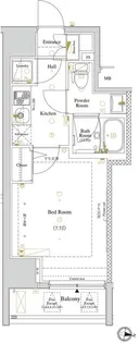 ガリシア中野弥生町【4階】の間取り