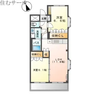 カーザ・ミーア【2階】の間取り