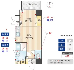 東京都新宿区左門町【マンション】の間取り