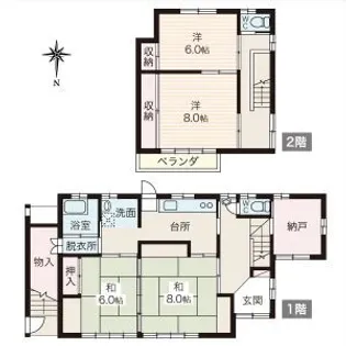 福島県郡山市桑野4【一戸建】の間取り