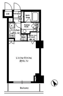 東京都港区赤坂7【マンション】の間取り