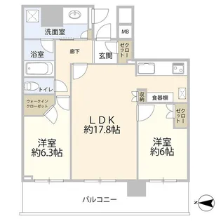 パークタワー晴海(0004858)【29階】の間取り