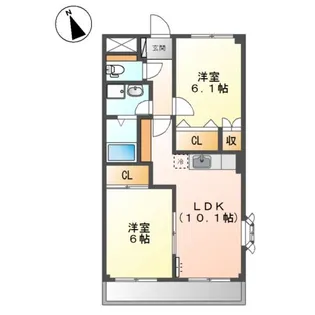 広島県福山市引野町【マンション】の間取り