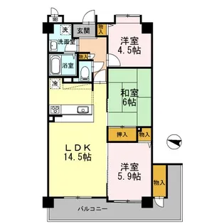 大阪府堺市西区鳳東町6【マンション】の間取り