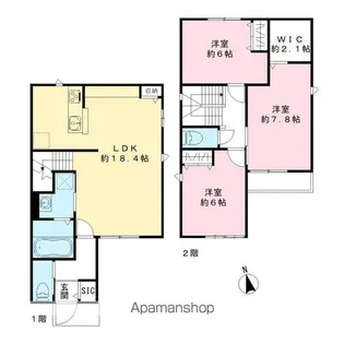 千葉県市川市宮久保3【一戸建】の間取り