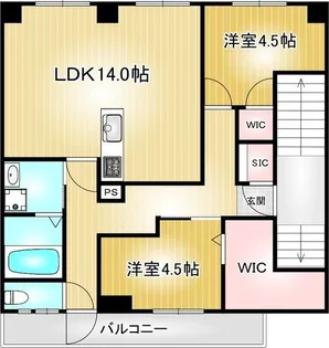 第109プロスパービル【2階】の間取り