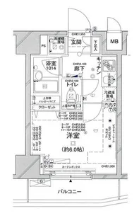コンシェリア新橋【5階】の間取り