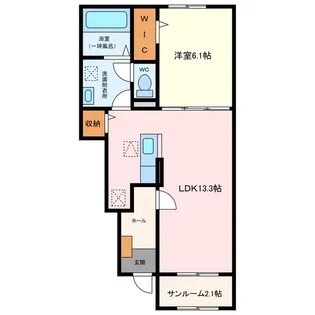 カーサ アリエル【1階】の間取り