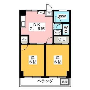 イカリハイツ【2階】の間取り