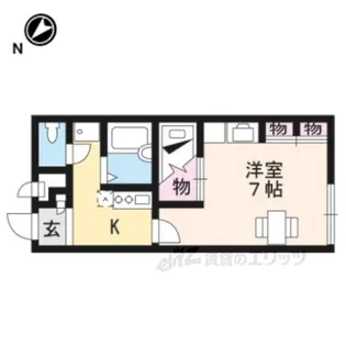 レオパレス北里【1階】の間取り
